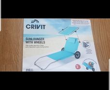 Chair-sunlounger with wheels(for garden or beach)BRAND NEW
