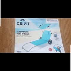 Chair-sunlounger with wheels(for garden or beach)BRAND NEW