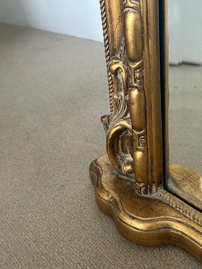 Mirror - Traditional style Overmantle . Antique Gold