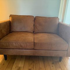Matching Faux-Leather 2-Seater & 3-Seater Sofa Set (Puppy Nibbles / Moving Sale)