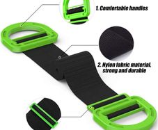 2 PACK Adjustable Lifting Moving Straps, with 2 Pair Gloves Single or Multi-Person Carrying Strap, Multipurpose Moving Straps for Furniture, Boxes, Mattress,Supports Up to 600 Lbs