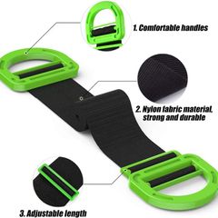 2 PACK Adjustable Lifting Moving Straps, with 2 Pair Gloves Single or Multi-Person Carrying Strap, Multipurpose Moving Straps for Furniture, Boxes, Mattress,Supports Up to 600 Lbs