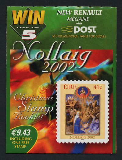 2002 Ireland Christmas Commemorative Stamp Booklet Mint Never Hinged (MNH). Hibernian HB104