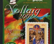 2002 Ireland Christmas Commemorative Stamp Booklet Mint Never Hinged (MNH). Hibernian HB104