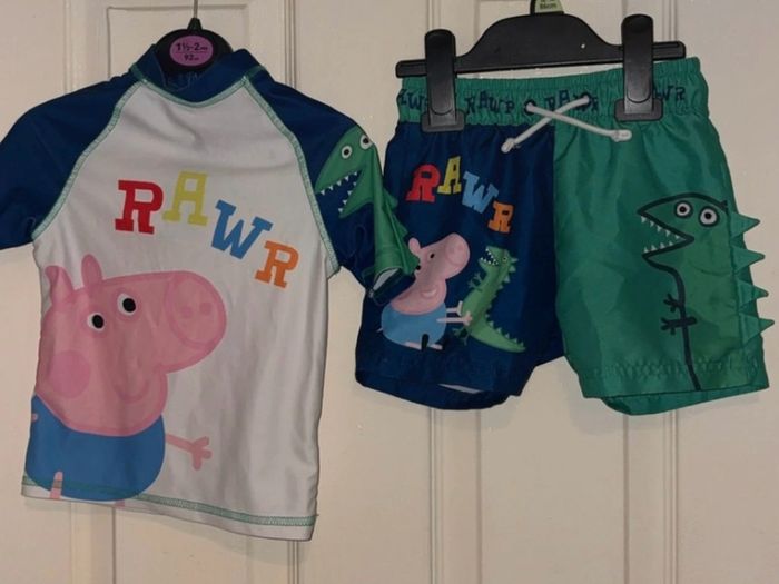 George Pig two piece swimwear set 18-24 months