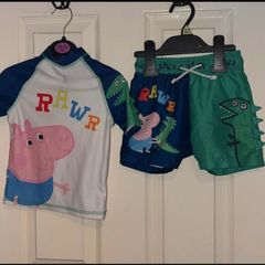 George Pig two piece swimwear set 18-24 months