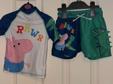 George Pig two piece swimwear set 18-24 months