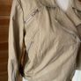 Kookai women leather cream jacket biker 3/4 length sleeves size 12 Image 2