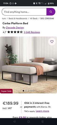 Super King Metal Bed Frame
