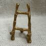 Vintage Faux Bamboo easels with textured gold finish Image 3