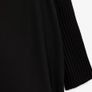 Zara black round neck midi belted dress with contrast knit sleeves, size L- UK 12 Image 5