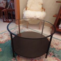 Glass Top Metal Frame Coffee Table