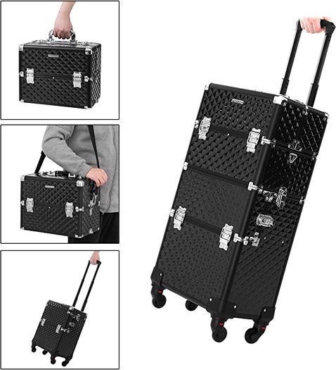 Trolley Cosmetic  Case Rolling Universal Wheels