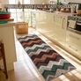 Boho Runner Rugs for Hallway Non Slip 60x180cm, Geometric Washable Kitchen Carpet Runner, Bohemian Long Hall Rug for Entryway Bedroom Laundry Living Room, Low Pile Non Shedding, Brown Green Image 4