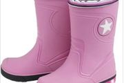 Lulipu Pink girls light up rain boots Sz EU22/23 UK5/6 EUC