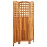 3-Panel Room Divider 121x2x170 cm Solid Acacia Wood Image 3