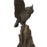 Majestic Bronze Owl Sculpture - Bronze, Marble, Signed Image 10