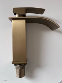 Brushed brass tap