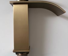 Brushed brass tap