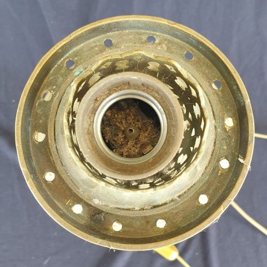 Vintage brass oil lamp converted working