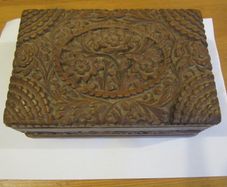 Vintage hand carved puzzle box