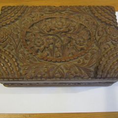 Vintage hand carved puzzle box