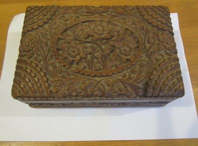 Vintage hand carved puzzle box