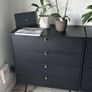 Barcelona Furniture Set - Black Wood Effect with Gold Handles Image 6