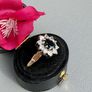 Vintage Gold & Silver Sapphire Cluster Ring Image 4