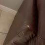 Brown leather armchair Image 4