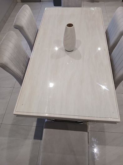 Marble top Table and chairs with coffee table