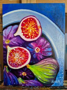 Figs | oil painting on canvas panel