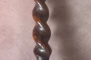 Antique barleytwist candlesticks.