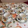 Set of 8 Vintage Staffordshire Tableware England Cups & Saucers  Plum / Fruit Pattern , Autumnal style Image 6