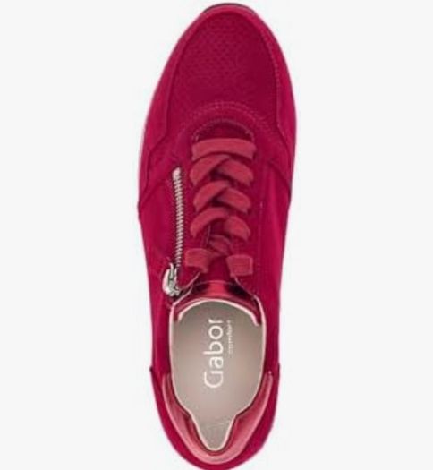 Brand New Gabor Comfort Red Suede Sneakers Size UK 4.5