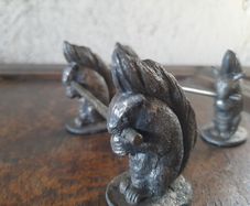 Pair Of Antique Squirrel Knife Rests