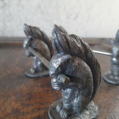 Pair Of Antique Squirrel Knife Rests