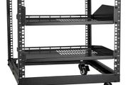 9U 4 Post Open Frame Server Rack Network Enclosure 58.4-101.6 cm Adjustable Depth