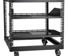 9U 4 Post Open Frame Server Rack Network Enclosure 58.4-101.6 cm Adjustable Depth