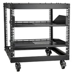 9U 4 Post Open Frame Server Rack Network Enclosure 58.4-101.6 cm Adjustable Depth