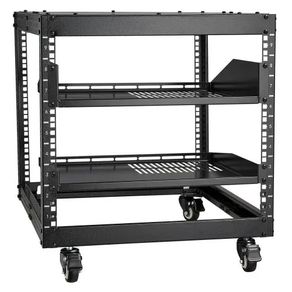 9U 4 Post Open Frame Server Rack Network Enclosure 58.4-101.6 cm Adjustable Depth