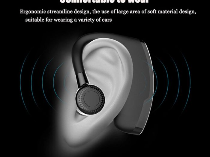 Brand New Handsfree Business Bluetooth Headphone With Mic Voice Control Wireless Earphone Bluetooth Headset For Drive Noise Cancelling.