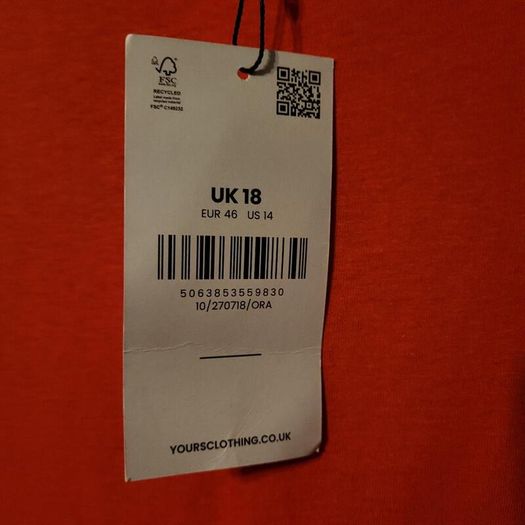 Yours orange dress, Size 18, BNWT
