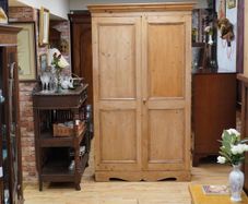 Antique French Farmhouse Pine Wardrobe