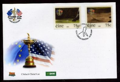 2006 Ireland Ryder Cup Lenticular Commemorative Stamps First Day Cover (FDC). Ireland's only Lenticular issue