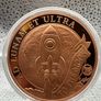 5 avdp oz Fine 999 Copper Bullion Diamond Hands Round. Image 2