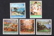 1983 Guernsey Centenary of Renoirs Visit Commemorative Stamps Mint Never Hinged (MNH)