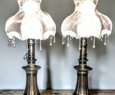 Pair of exquisite 19th century tall lamps