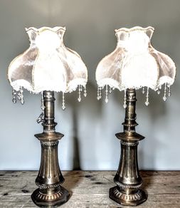Pair of exquisite 19th century tall lamps