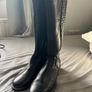 Womens Calf Length Leather Boots - Size UK 6 nearly new Image 2